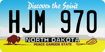 ND license plate HJM970