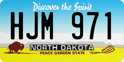 ND license plate HJM971