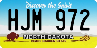 ND license plate HJM972