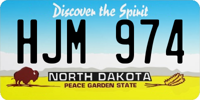 ND license plate HJM974