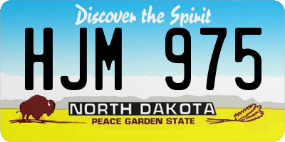 ND license plate HJM975