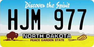 ND license plate HJM977