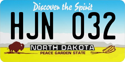 ND license plate HJN032