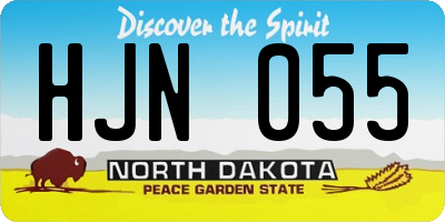 ND license plate HJN055