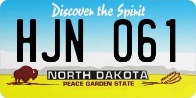 ND license plate HJN061