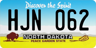 ND license plate HJN062