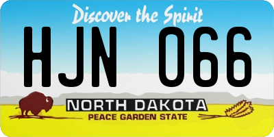 ND license plate HJN066