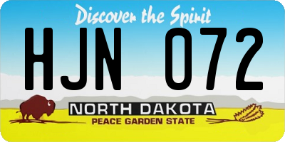 ND license plate HJN072