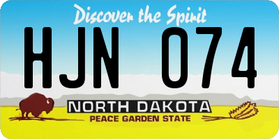 ND license plate HJN074