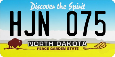 ND license plate HJN075