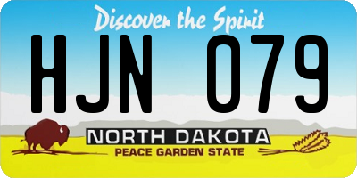 ND license plate HJN079