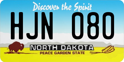 ND license plate HJN080