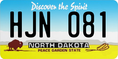 ND license plate HJN081