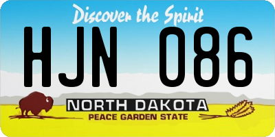 ND license plate HJN086