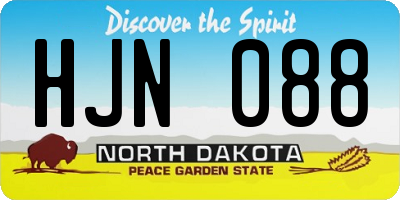 ND license plate HJN088