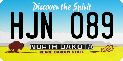 ND license plate HJN089