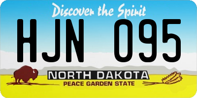 ND license plate HJN095