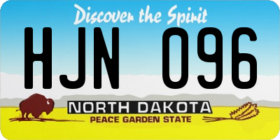 ND license plate HJN096