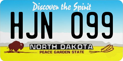 ND license plate HJN099