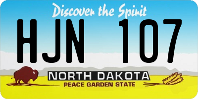 ND license plate HJN107