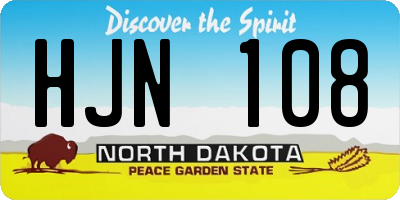 ND license plate HJN108