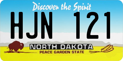 ND license plate HJN121