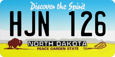 ND license plate HJN126