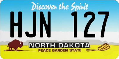 ND license plate HJN127