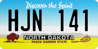 ND license plate HJN141