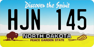 ND license plate HJN145