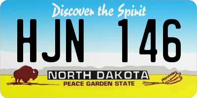 ND license plate HJN146