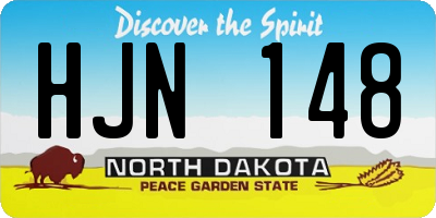 ND license plate HJN148