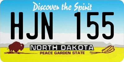 ND license plate HJN155