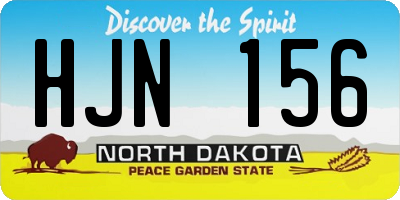 ND license plate HJN156