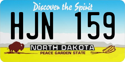 ND license plate HJN159