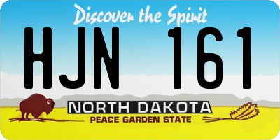 ND license plate HJN161