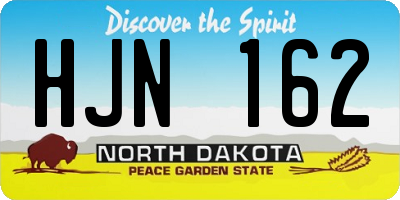 ND license plate HJN162