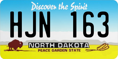 ND license plate HJN163