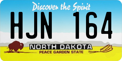 ND license plate HJN164