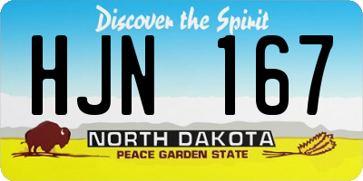 ND license plate HJN167