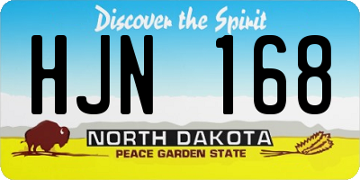 ND license plate HJN168