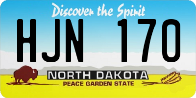 ND license plate HJN170