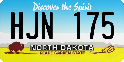 ND license plate HJN175