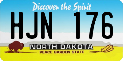 ND license plate HJN176