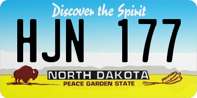 ND license plate HJN177