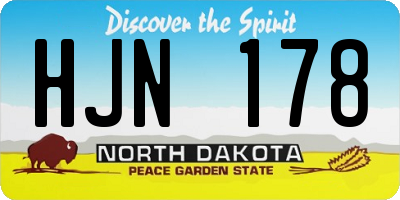 ND license plate HJN178