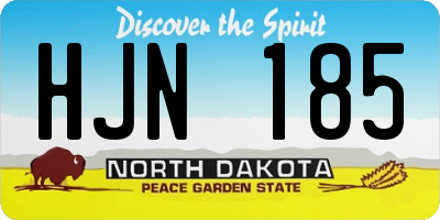 ND license plate HJN185