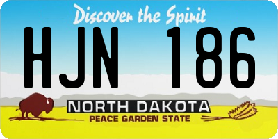 ND license plate HJN186