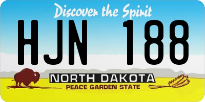 ND license plate HJN188