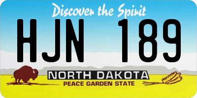 ND license plate HJN189